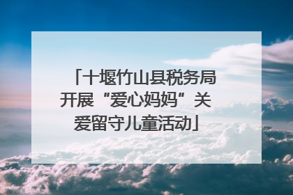 十堰竹山县税务局开展“爱心妈妈”关爱留守儿童活动