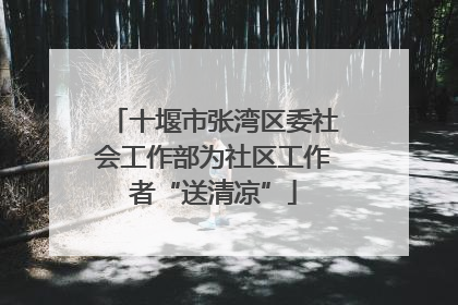 十堰市张湾区委社会工作部为社区工作者“送清凉”