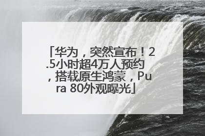 华为，突然宣布！2.5小时超4万人预约，搭载原生鸿蒙，Pura 80外观曝光