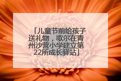 儿童节前给孩子送礼物，歌尔在青州沙营小学建立第22所成长驿站