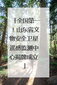 全国第一！山东省文物安全卫星遥感监测中心揭牌成立