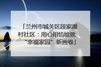兰州市城关区段家滩村社区：用心用情绘就“幸福家园”新画卷