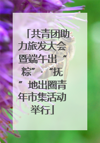 共青团助力旅发大会暨端午出“粽”·“抚”地出圈青年市集活动举行
