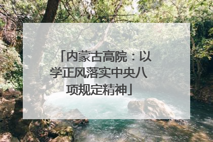 内蒙古高院：以学正风落实中央八项规定精神