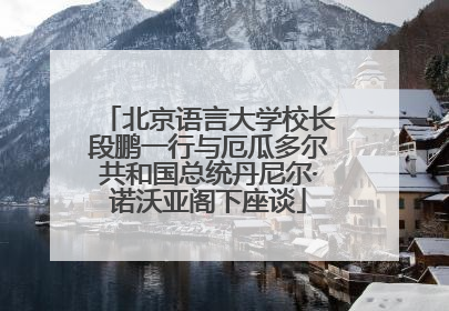 北京语言大学校长段鹏一行与厄瓜多尔共和国总统丹尼尔·诺沃亚阁下座谈