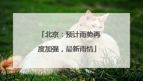 北京：预计雨势再度加强，最新雨情