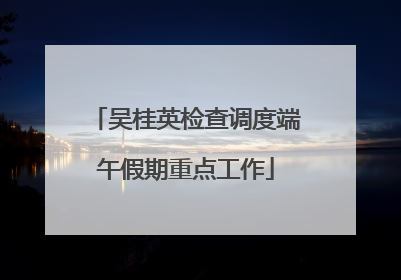 吴桂英检查调度端午假期重点工作