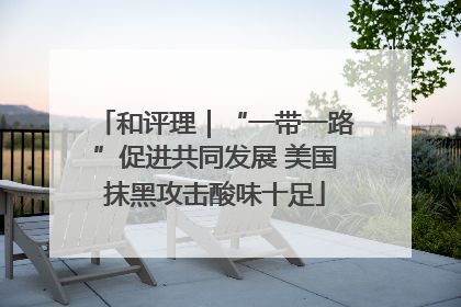 和评理｜“一带一路”促进共同发展 美国抹黑攻击酸味十足