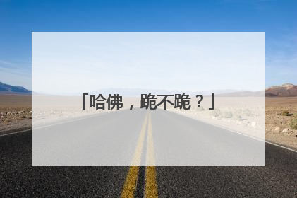 哈佛，跪不跪？