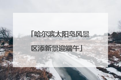 哈尔滨太阳岛风景区添新景迎端午