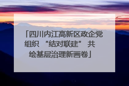 四川内江高新区政企党组织 “结对联建” 共绘基层治理新画卷
