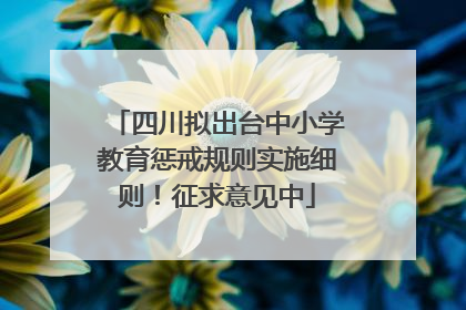 四川拟出台中小学教育惩戒规则实施细则！征求意见中