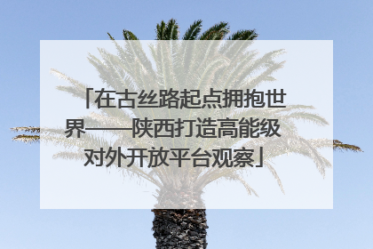 在古丝路起点拥抱世界——陕西打造高能级对外开放平台观察