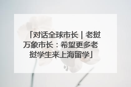 对话全球市长｜老挝万象市长：希望更多老挝学生来上海留学