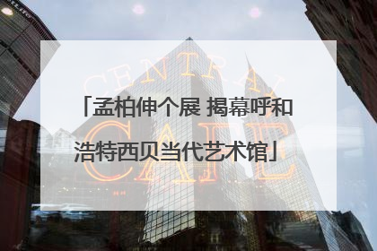 孟柏伸个展 揭幕呼和浩特西贝当代艺术馆