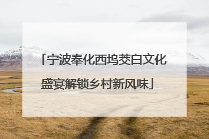 宁波奉化西坞茭白文化盛宴解锁乡村新风味