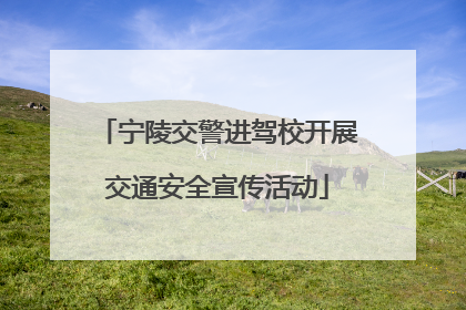 宁陵交警进驾校开展交通安全宣传活动