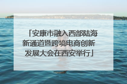 安康市融入西部陆海新通道暨跨境电商创新发展大会在西安举行