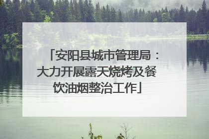 安阳县城市管理局：大力开展露天烧烤及餐饮油烟整治工作