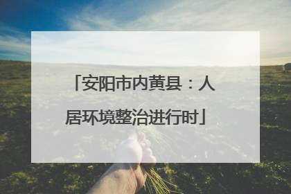 安阳市内黄县：人居环境整治进行时
