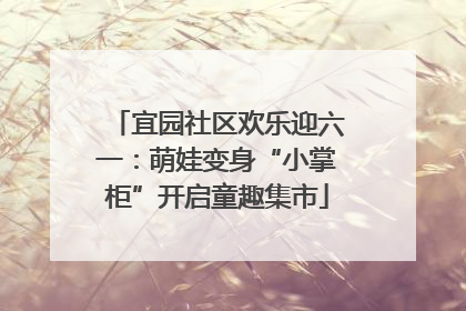 宜园社区欢乐迎六一：萌娃变身“小掌柜”开启童趣集市