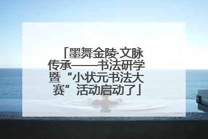 墨舞金陵·文脉传承——书法研学暨“小状元书法大赛”活动启动了