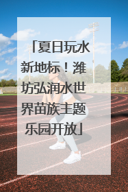 夏日玩水新地标！潍坊弘润水世界苗族主题乐园开放
