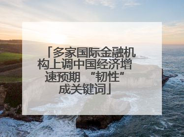 多家国际金融机构上调中国经济增速预期 “韧性”成关键词