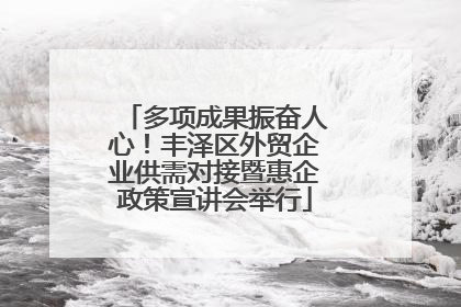 多项成果振奋人心！丰泽区外贸企业供需对接暨惠企政策宣讲会举行