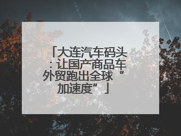大连汽车码头：让国产商品车外贸跑出全球“加速度”