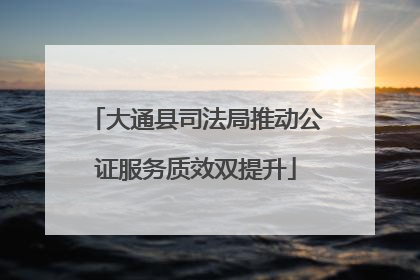 大通县司法局推动公证服务质效双提升