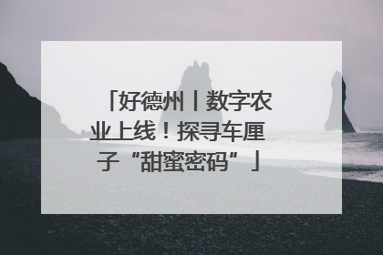 好德州丨数字农业上线！探寻车厘子“甜蜜密码”