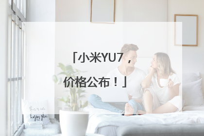 小米YU7，价格公布！