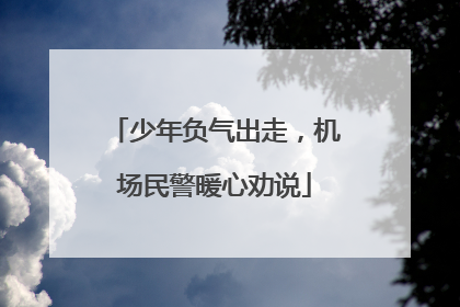 少年负气出走，机场民警暖心劝说