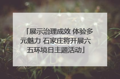 展示治理成效 体验多元魅力 石家庄将开展六五环境日主题活动