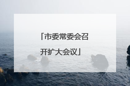 市委常委会召开扩大会议