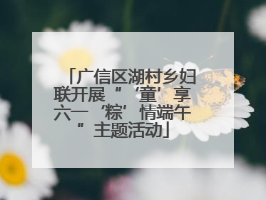 广信区湖村乡妇联开展“‘童’享六一‘粽’情端午”主题活动