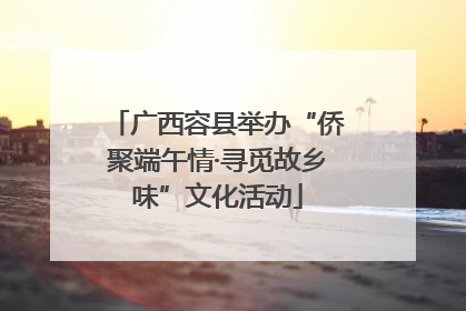 广西容县举办“侨聚端午情·寻觅故乡味”文化活动