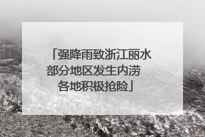 强降雨致浙江丽水部分地区发生内涝 各地积极抢险