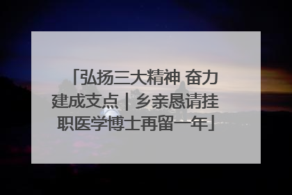 弘扬三大精神 奋力建成支点｜乡亲恳请挂职医学博士再留一年