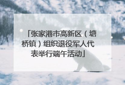 张家港市高新区（塘桥镇）组织退役军人代表举行端午活动