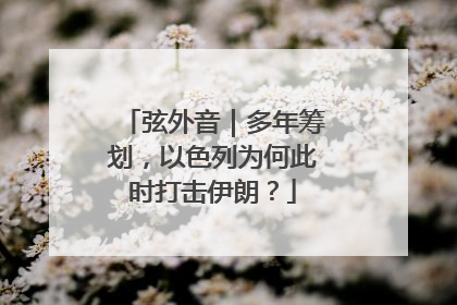弦外音｜多年筹划，以色列为何此时打击伊朗？