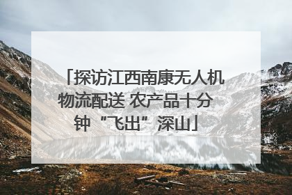探访江西南康无人机物流配送 农产品十分钟“飞出”深山