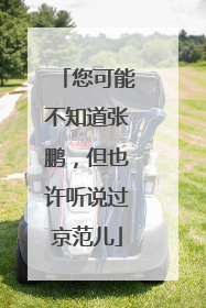 您可能不知道张鹏，但也许听说过京范儿