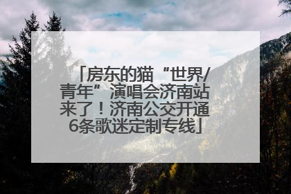 房东的猫“世界/青年”演唱会济南站来了！济南公交开通6条歌迷定制专线