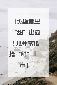 戈壁棚里“甜”出圈！瓜州蜜瓜抢“鲜”上市