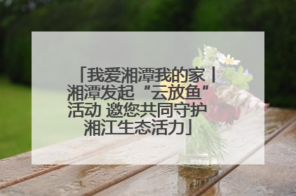 我爱湘潭我的家丨湘潭发起“云放鱼”活动 邀您共同守护湘江生态活力
