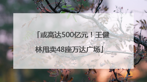 或高达500亿元！王健林甩卖48座万达广场