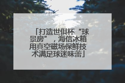 打造世俱杯“球景房”，海信冰箱用真空磁场保鲜技术满足球迷味蕾