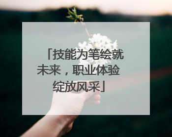 技能为笔绘就未来，职业体验绽放风采